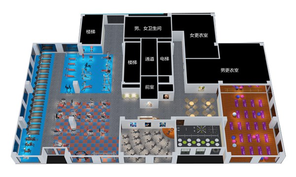 1500平方健身房配置方案-广西南宫NG28体育健身器材有限公司