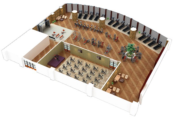 500平方健身房配置方案-广西南宫NG28体育健身器材有限公司